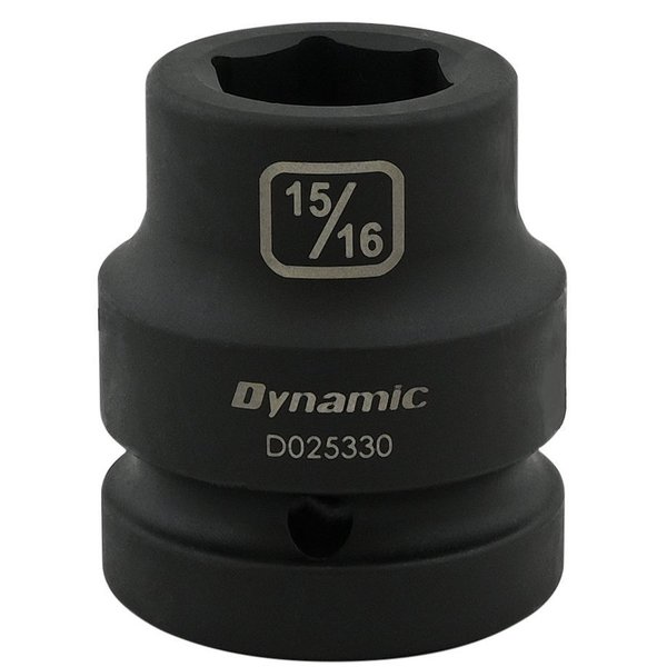 Dynamic Tools 15/16" X 1" Drive, 6 Point Standard Length, Impact Socket D025330